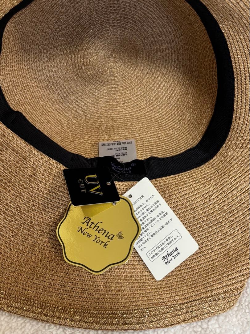 専用Athena New Yorkアシーナニューヨークリボン 麦わら帽子 ハット