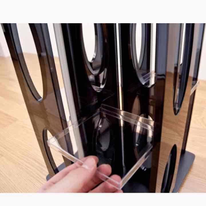 CD＆DVDラック　6段　BK