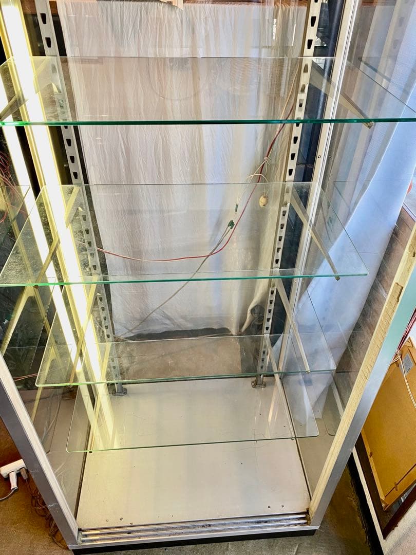 【昭和レトロ】照明付き　ガラスショーケース小　コレクションケース