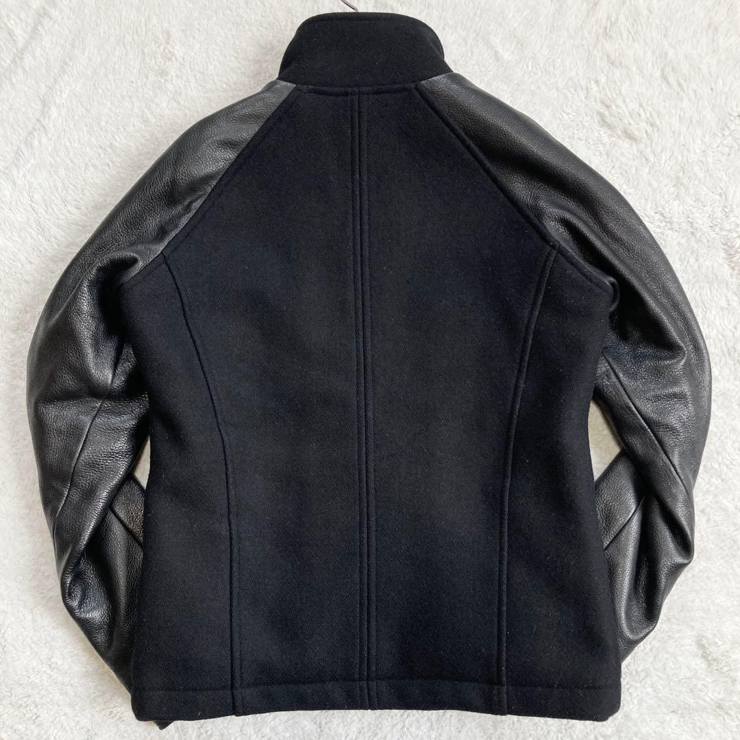 【美品】DELAY by Win&Sons　スタジャン　鹿革　キルティング　黒