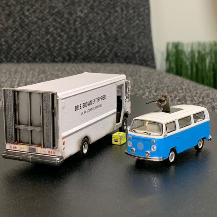 キャラウィール　1/64デロリアンⅠ〜Ⅲ　カスタム品　バックトゥーザフューチャー