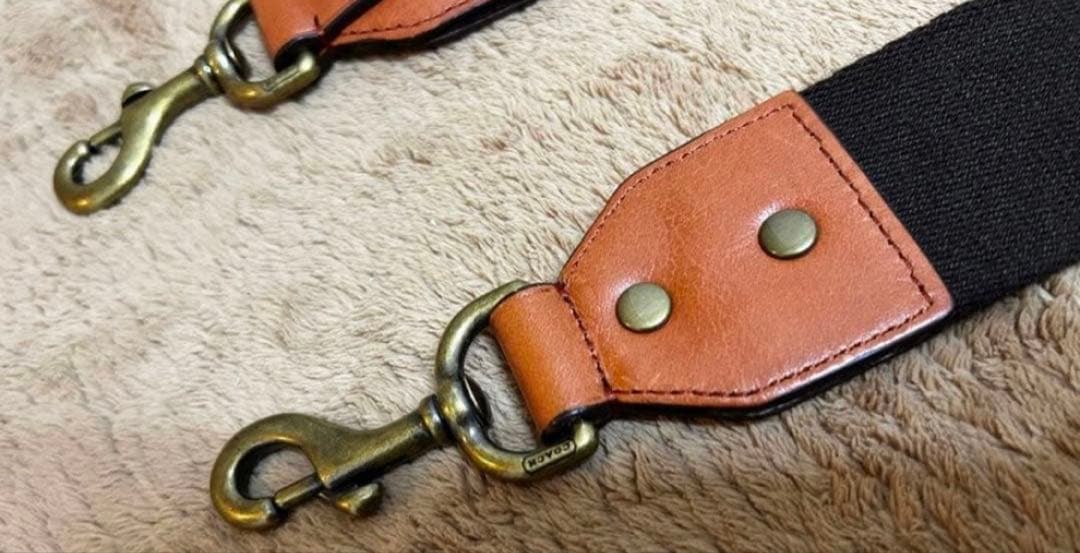 COACH レザーバッグ用 ショルダーストラップ キャンバス ゴールド金具 新品