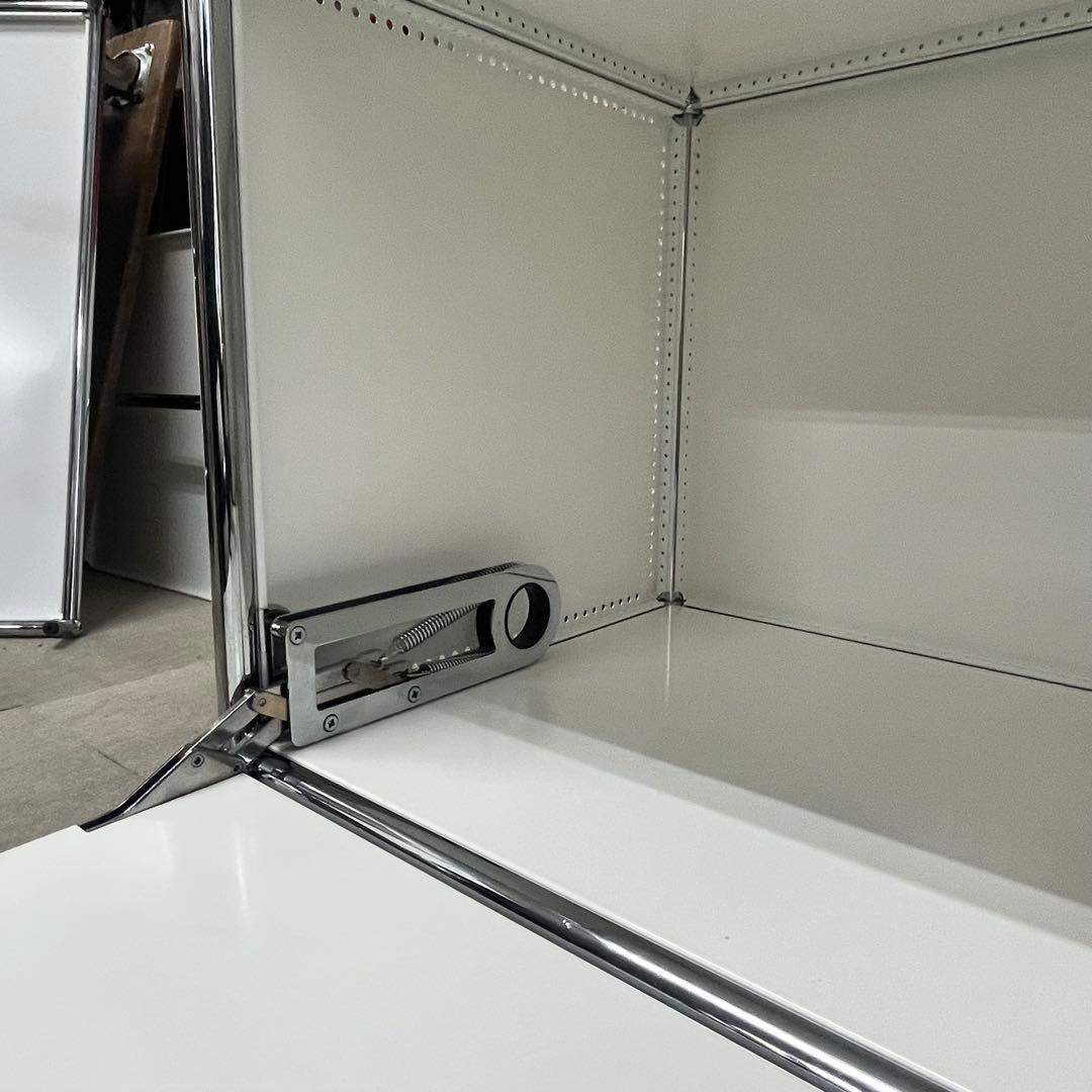 ★カルピス ★USMハラー １列３段 鍵付キャビDD/DD 色：白