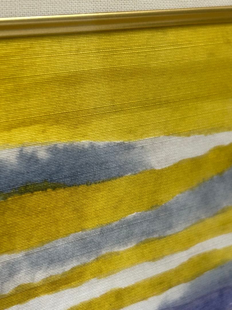 「浮かぶ島」　安達雅一　富士山　絵画　日本画　染色 工芸 作家