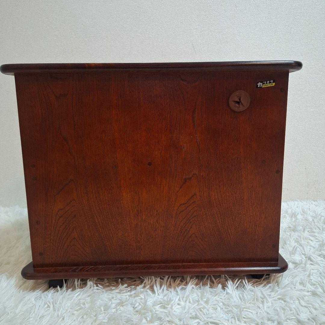 【希少】カリモク家具 テレビ台 三角コーナー 昭和 レトロ キャスター付き