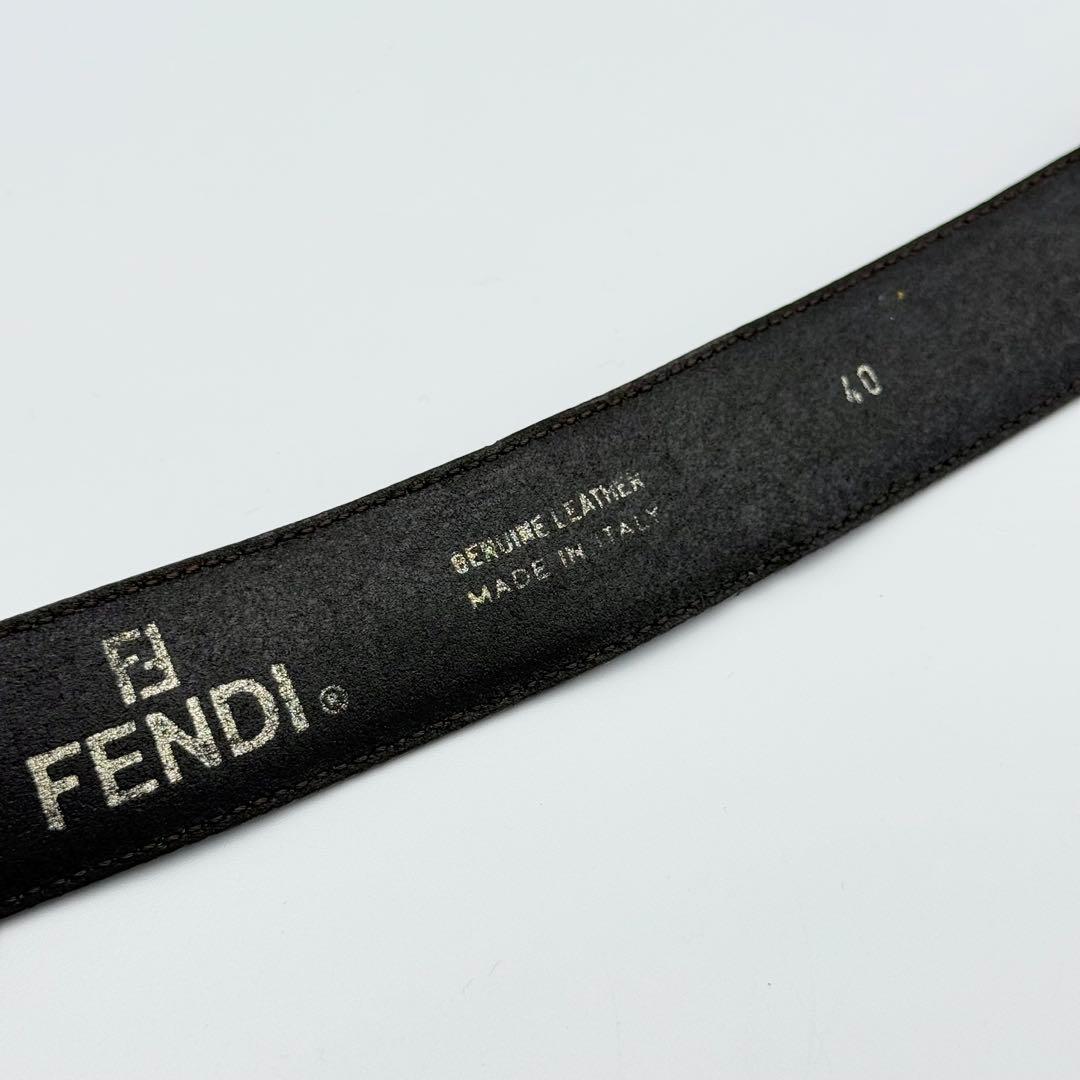 ✨良品✨FENDI ベルト FFバックル ゴールド金具箱付 純正ベルト 男女兼用