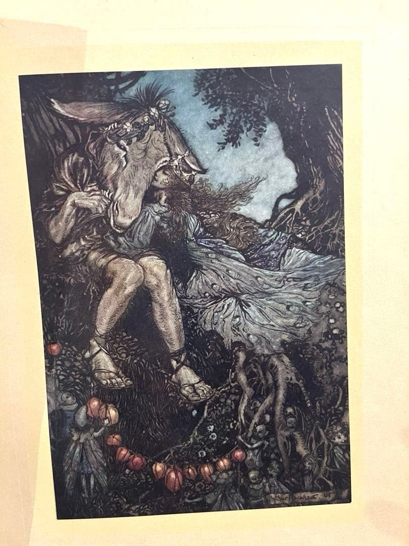 No.305アンティーク洋書 古書　アーサー·ラッカム　真夏の夜の夢　妖精