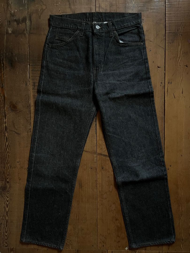 90s levi's 505-0259 先染めブラック　希少鬼ヒゲ　ハチノス