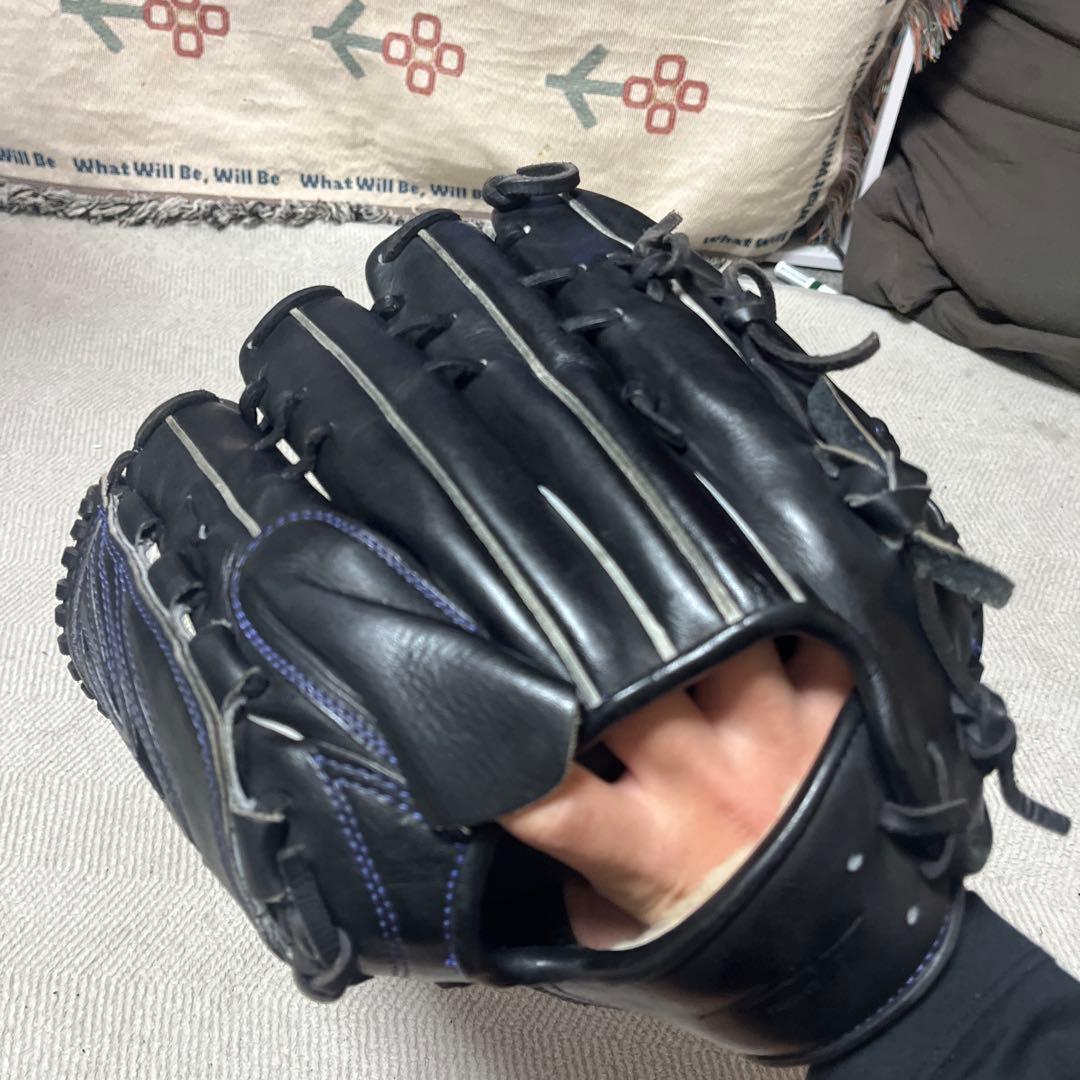 硬式野球グローブ 黒 投手 グラブ