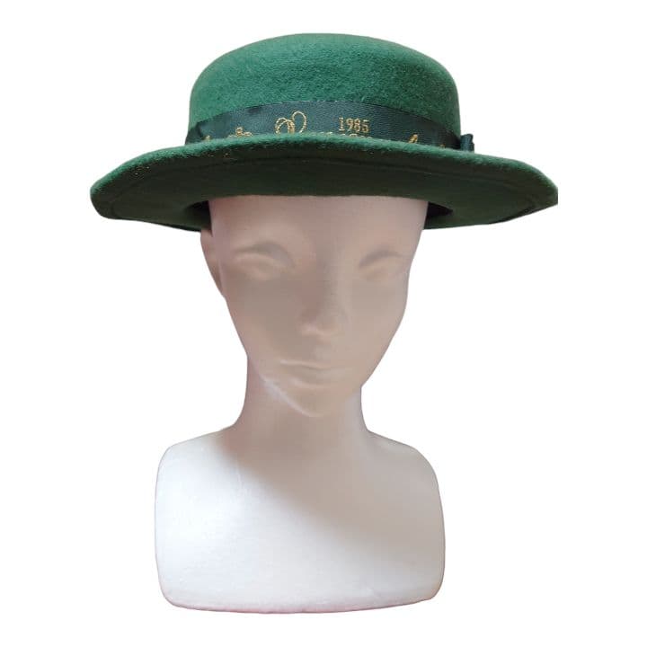 ロゴリボンのウールハット グリーン