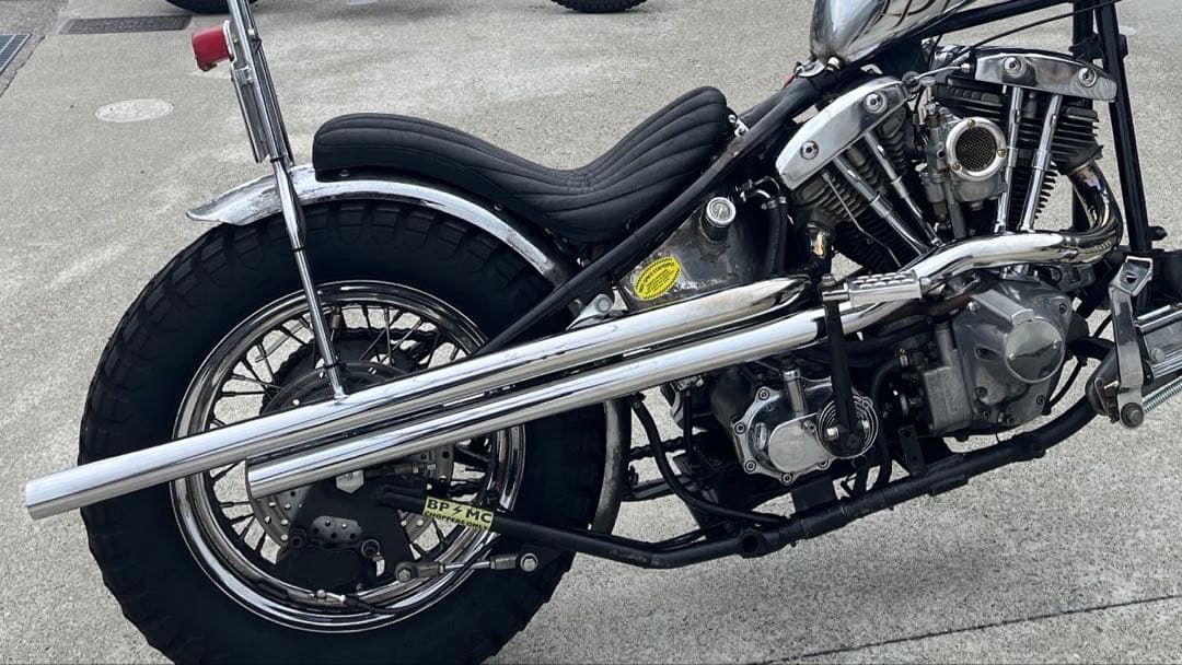 stoop motorcycleショベルヘッド マフラー　ショットガンマフラー