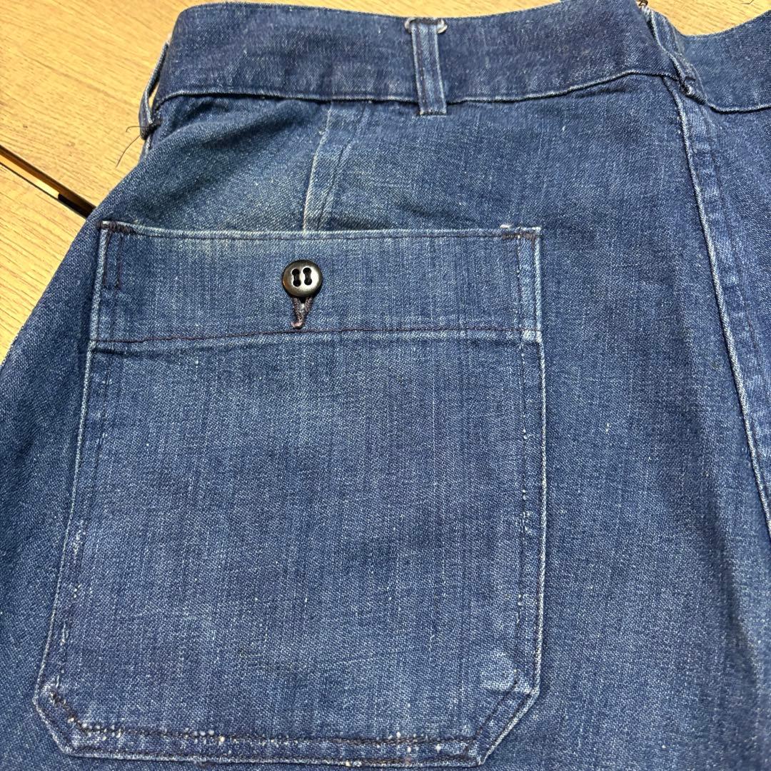 US NAVY 50s デニムセーラーパンツ w32相当 希少 海軍 ジーンズ