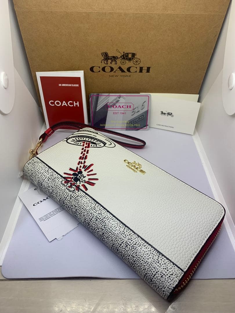 COACH　コーチ　C7800　長財布　ディズニー×キースヘリング