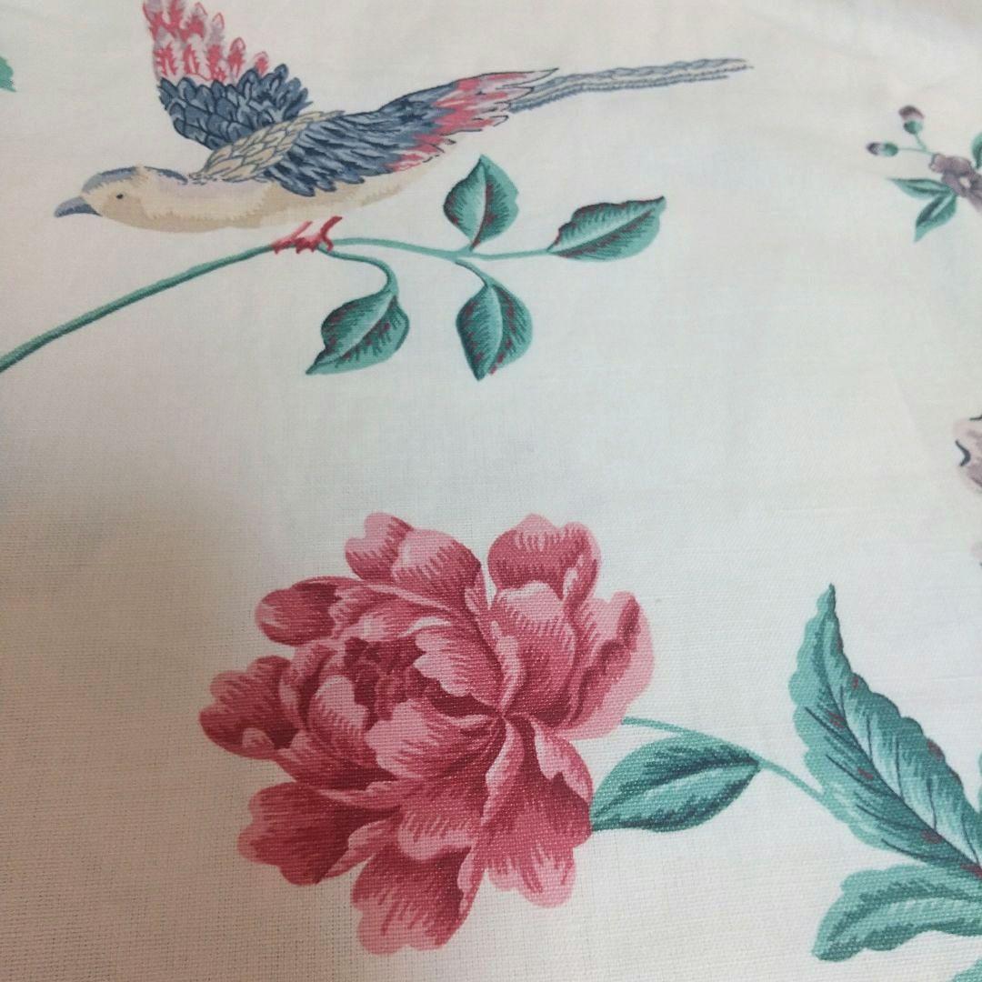 ローラアシュレイ エルベデンクリムゾン ハンドメイドカーテン ペンシルプリーツ