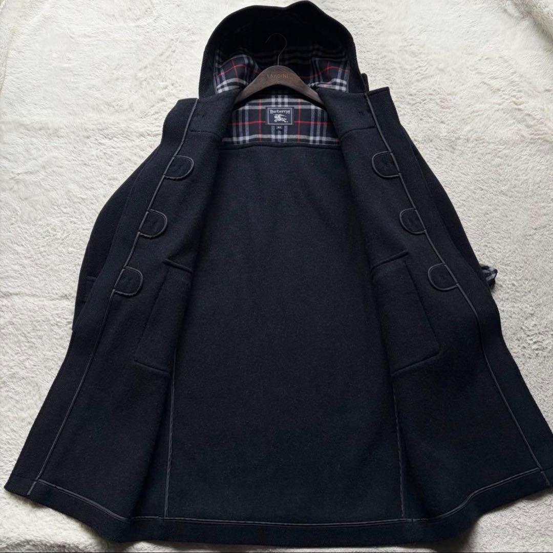 バーバリーズ ダッフルコート ヘリンボーン M