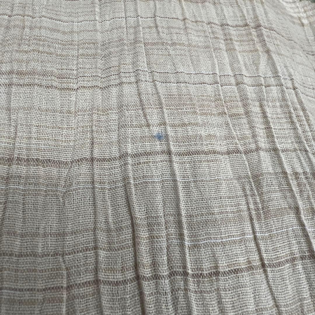 西川　近江ちぢみ　麻混　座布団カバー　5枚セット　日本製　55×59