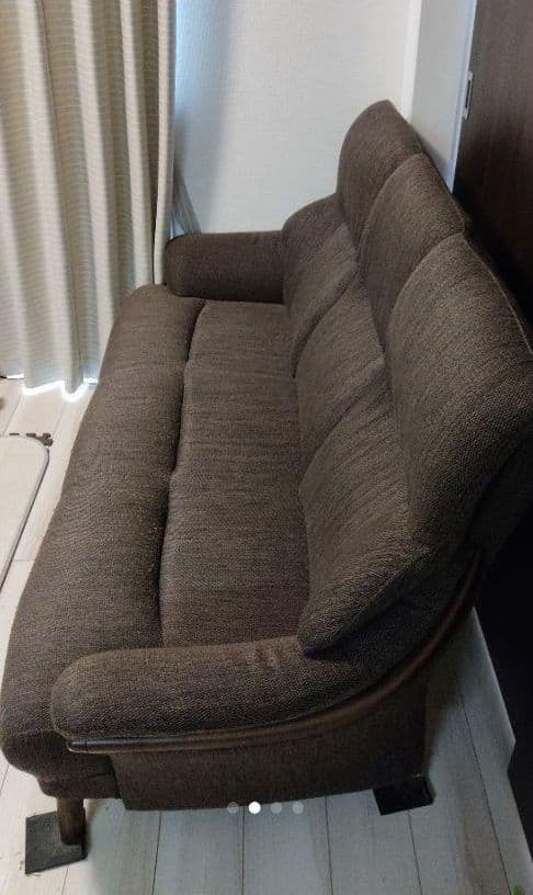 直接受け渡し可能 ニトリハイバックコウテイソファーオットマン付き