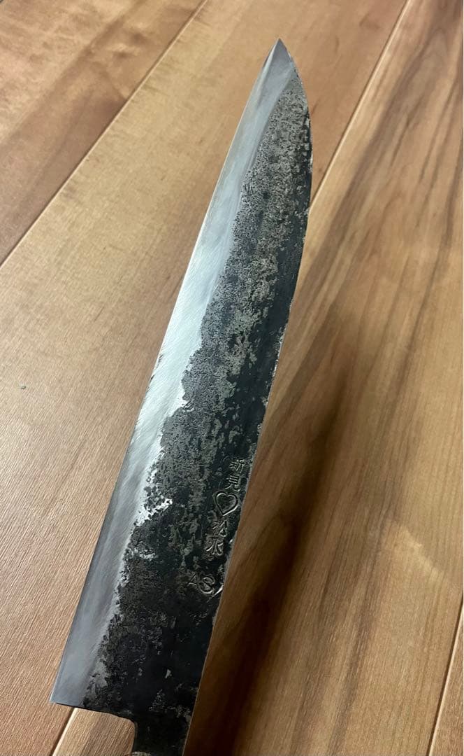 武田刃物　AS 新見　松水　牛刀　尺　300mm 包丁　青紙スーパー　備中　刃物