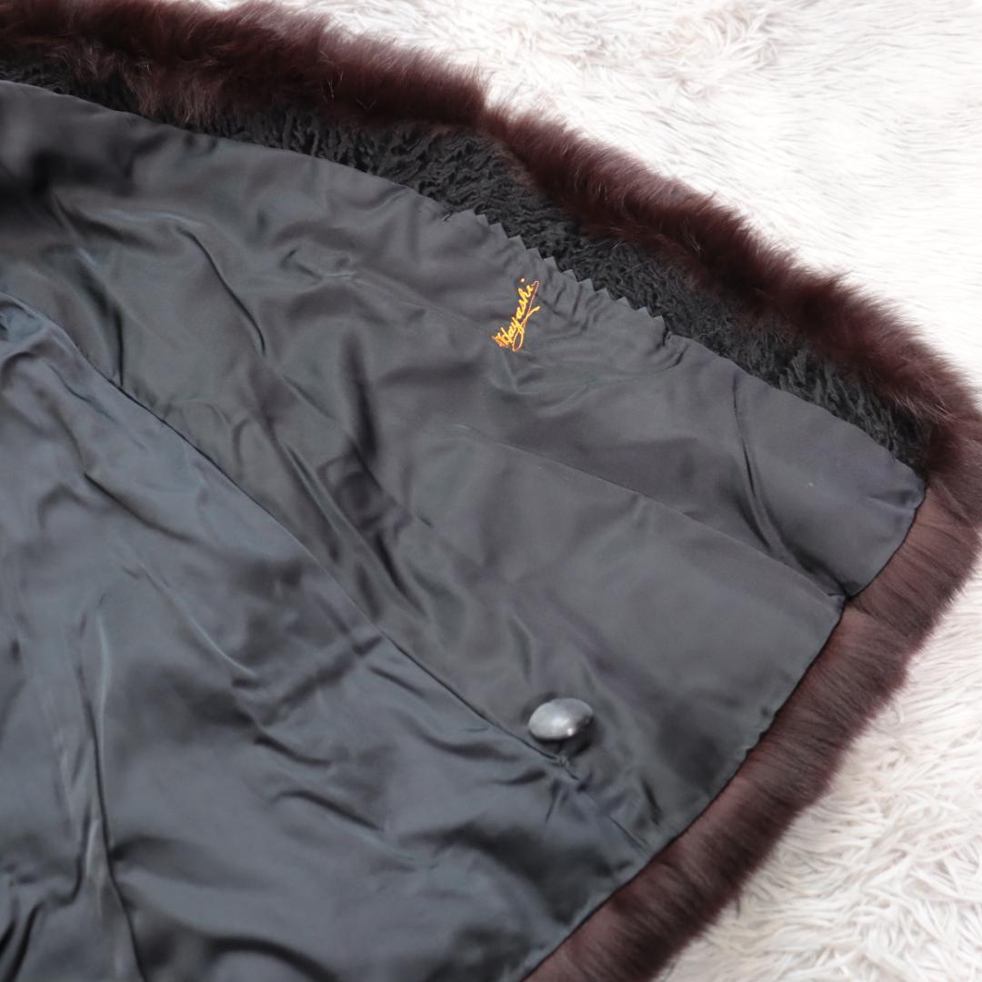 ペルシャラム✨ポンチョ　ケープコート　フォックスファー