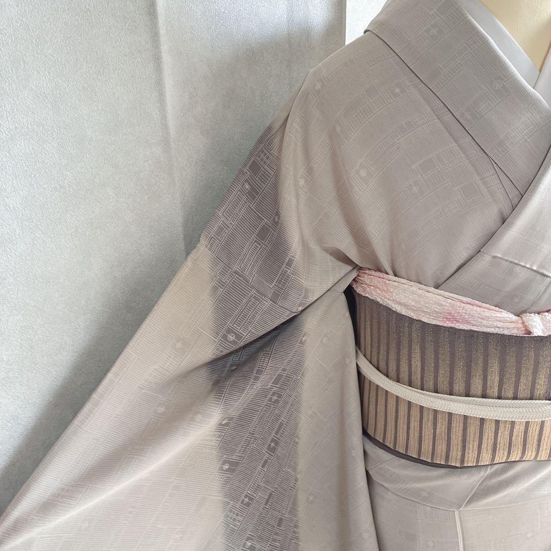 付け下げ　フルセット　着物　正絹　トールサイズ　訪問着　刺繍　粋シンプル　J8