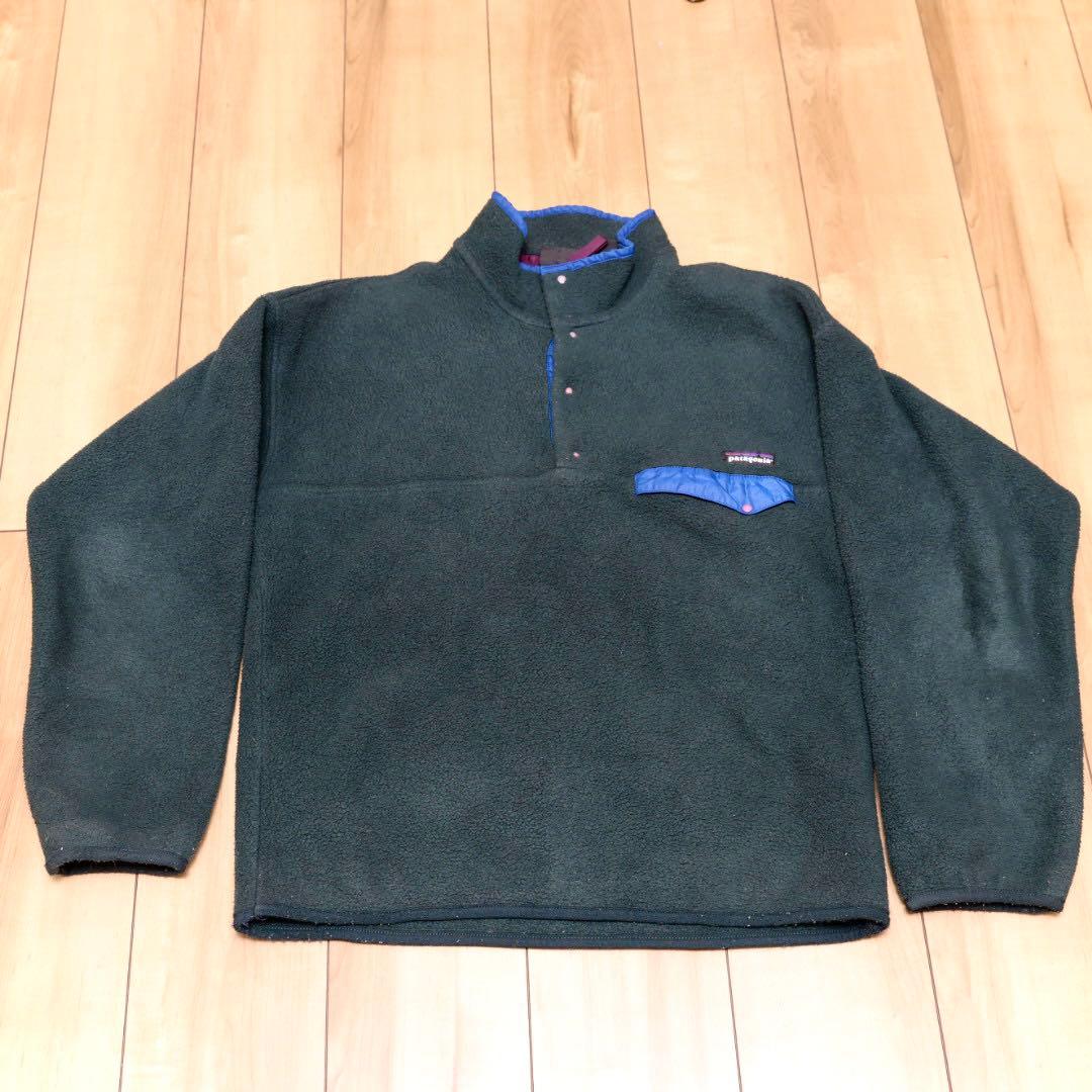 パタゴニア 雪なし タグ シンチラスナップT USA製 Lサイズ 幅詰め