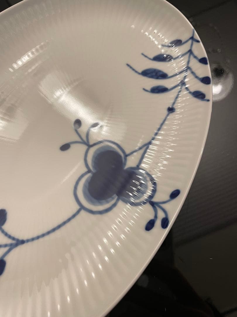 【新品】ロイヤルコペンハーゲン ヒストリーミックス オーバル ブルーフルーテッド