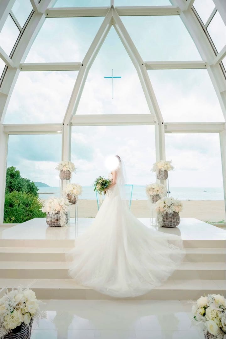 【YNS WEDDING】ウェディングドレス/専用パニエ・持ち運び用バッグ付き