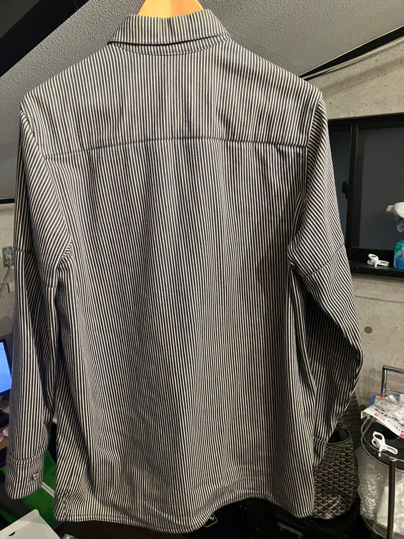 クロムハーツラストバイトストライプシャツジャケットヒッコリーホースシュープリント