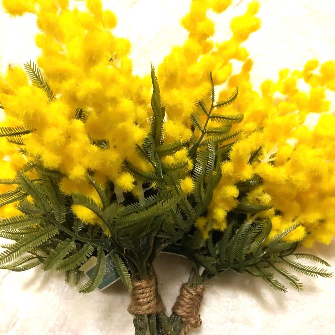 ミモザ花束　レアで購入難のミモザの珍しい造花