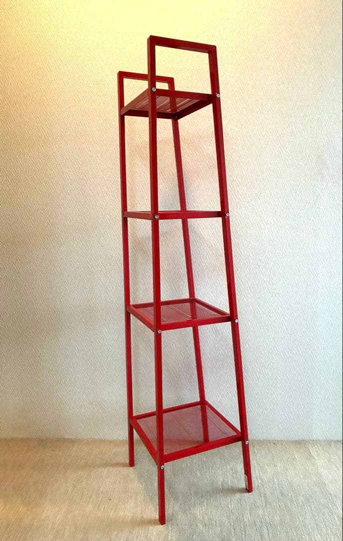 IKEA イケア　レールベリ 4段　赤色　レッド　 廃盤色