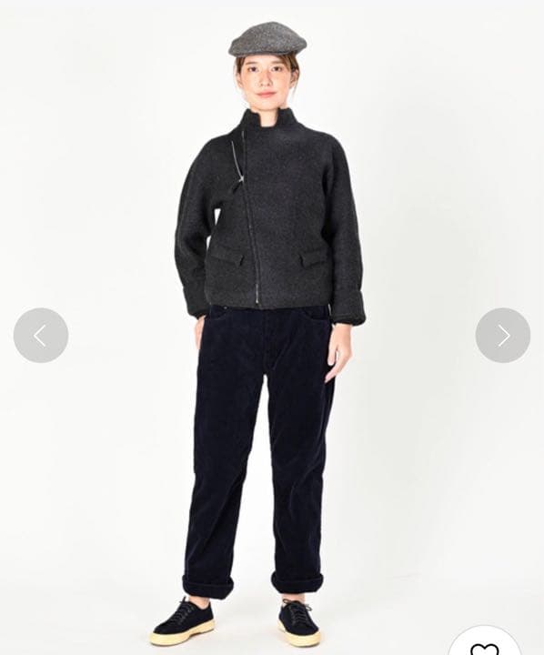 45R フロート縮絨のライダースジャケット