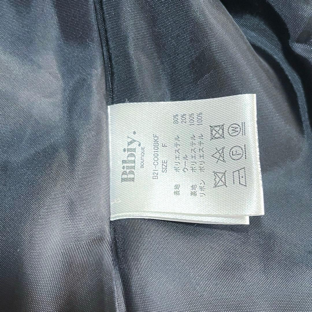 Bibiy. MELINDA CAPE BLACK リボン付き　ケープコート