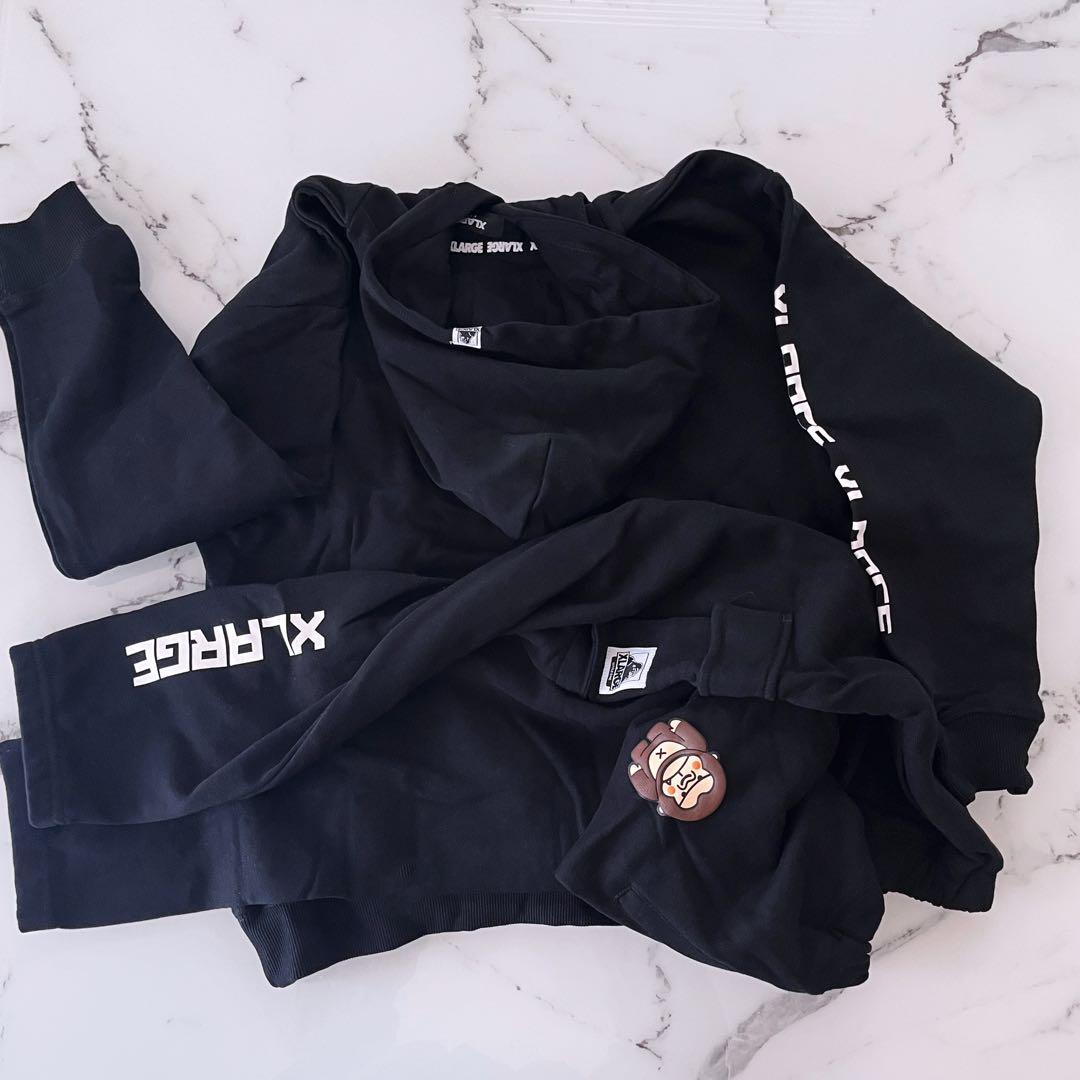 新品XLARGE KIDSスウェットセットアップ パーカー＆ロングパンツ 140