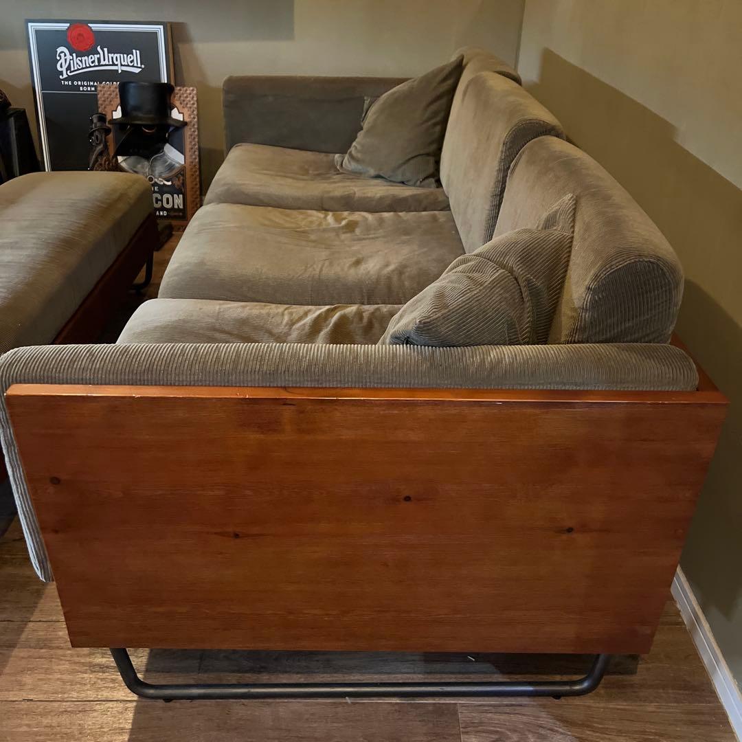 グレー 3人掛けソファ セット　モダンデザイン