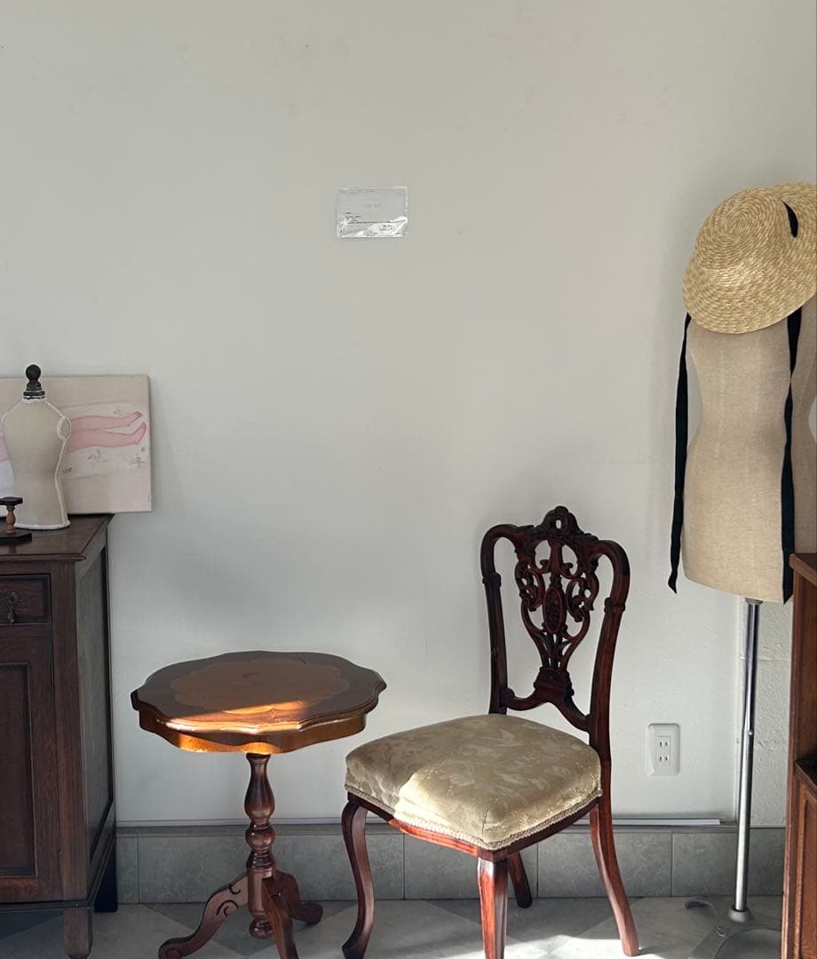 英国アンティーク木製チッペンデールダイニングチェア/サロンイス/レトロ