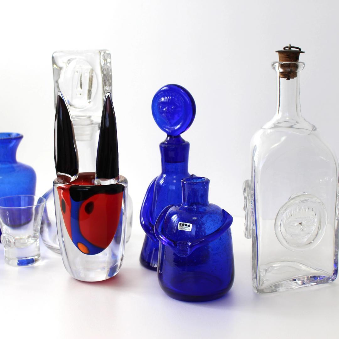 【超貴重な後期作品】エリックホグラン ガラスオブジェ　北欧ヴィンテージ　サイン有