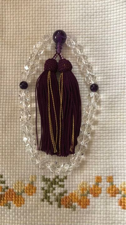 ⭐︎最終値下げ！新品！水晶&紫水晶念珠⭐︎