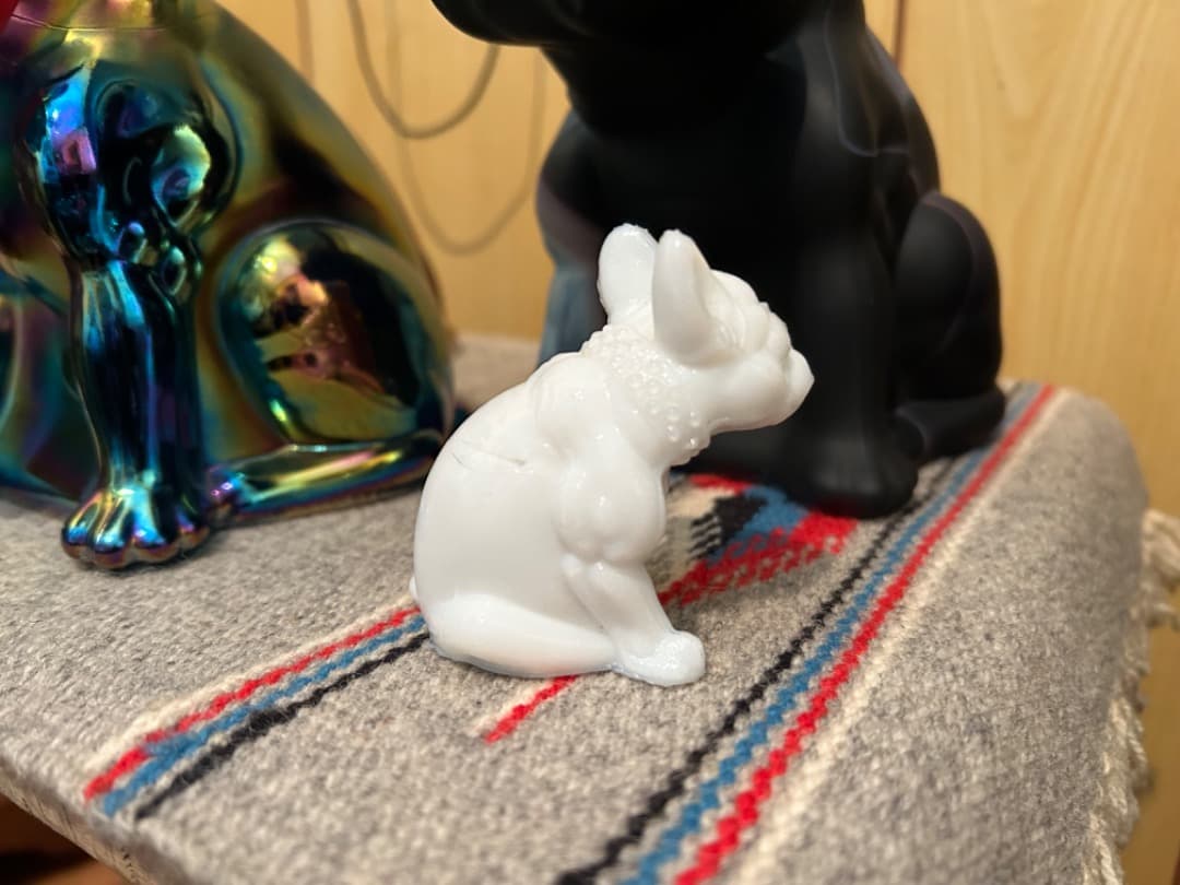 ビンテージ ウエストモアランド ガラス ブルドッグ Westmoreland