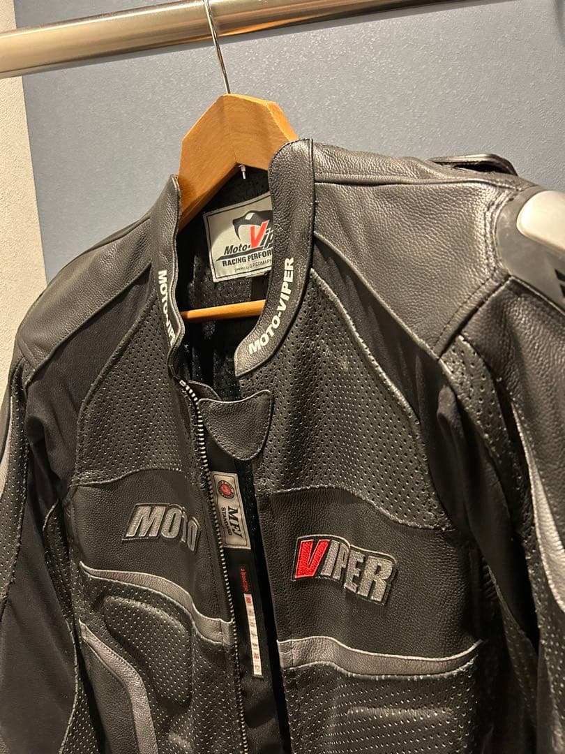 Moto-Viper レザー製バイク皮ツナギ 3L