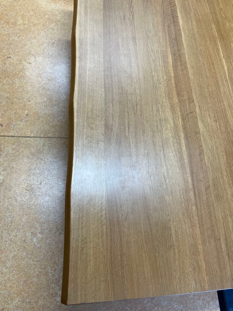 【送料込み】ナラ木　一枚板　ローテーブル　リビングテーブル　オーク材　木製