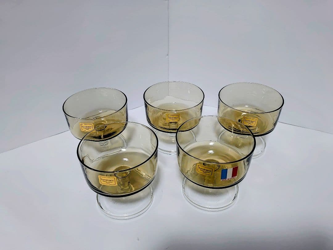リュミナルク　デザートグラス　5脚　フランス製