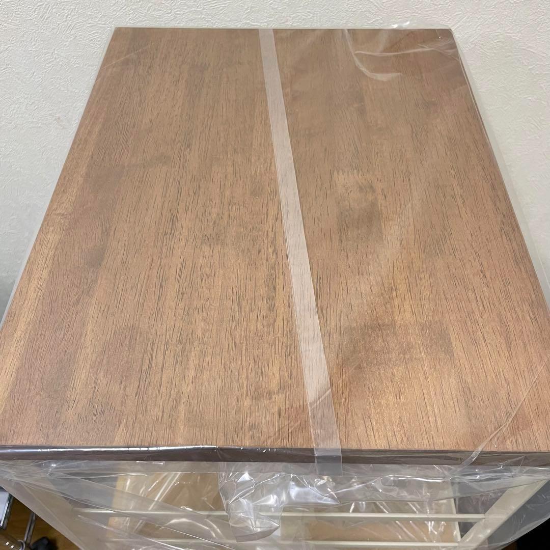 ラバーウッド天板トースターラック　洗えるバスケット付き