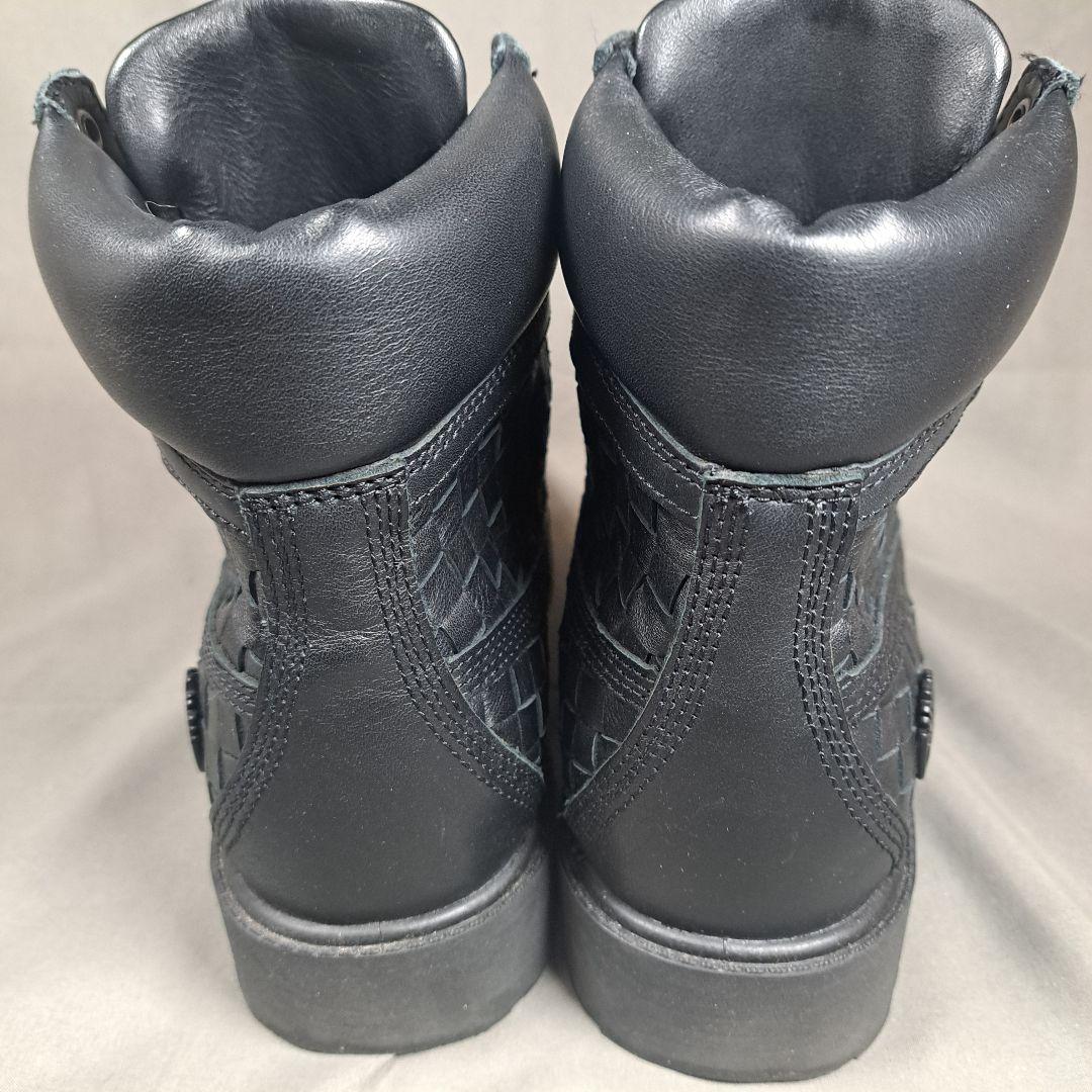 Timberland　編み込み　プレミアムウーブンブーツ　26㎝　ブラック