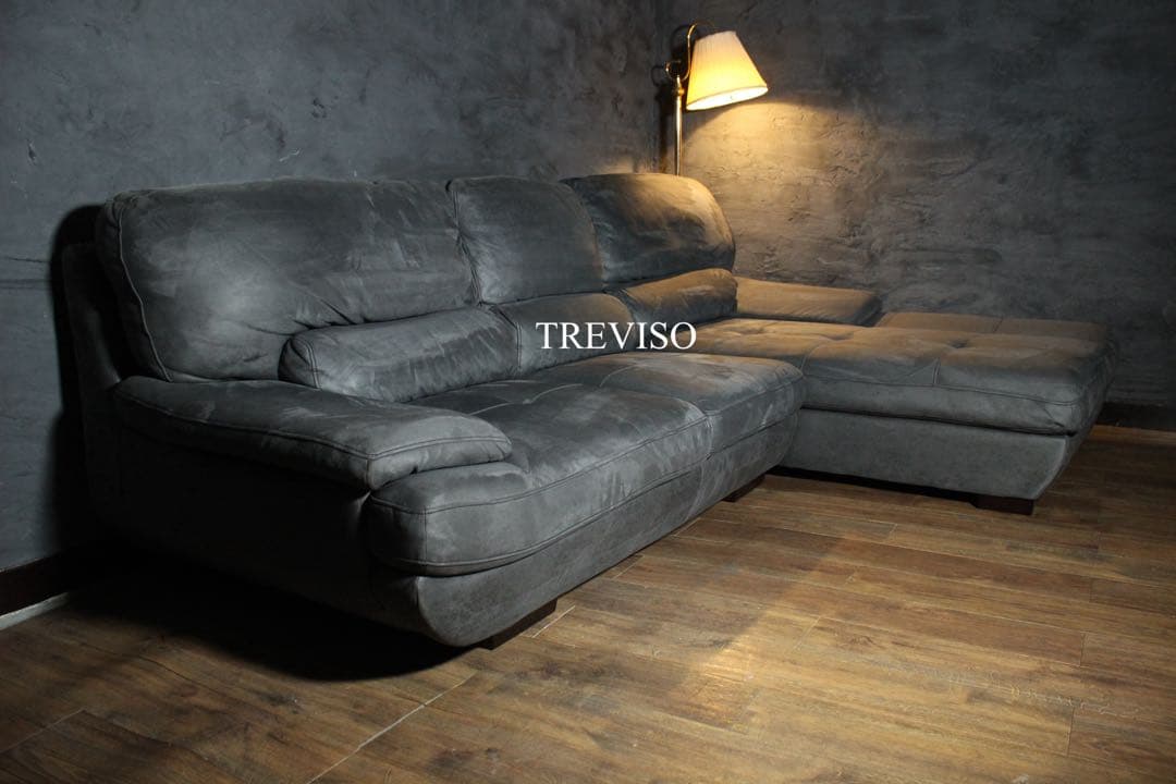 首都圏送無料〜TEREVISO24万トレビソ スモール レザテクス カウチソファ