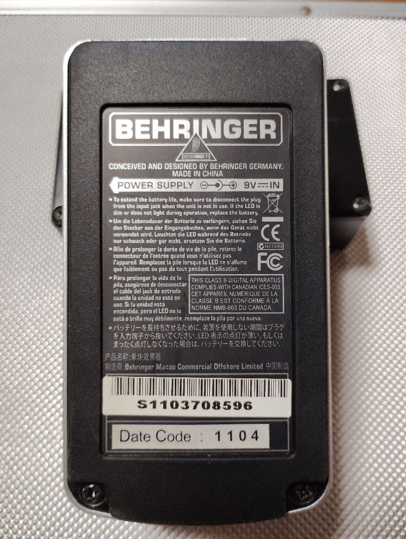 ベリンガー　BEHRINGER エフェクターセット