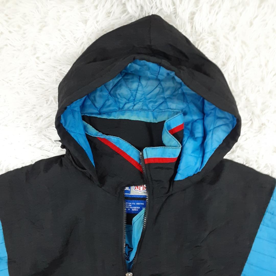 美品◎STARTER NFL OILERS プルオーバーナイロンジャケット 黒