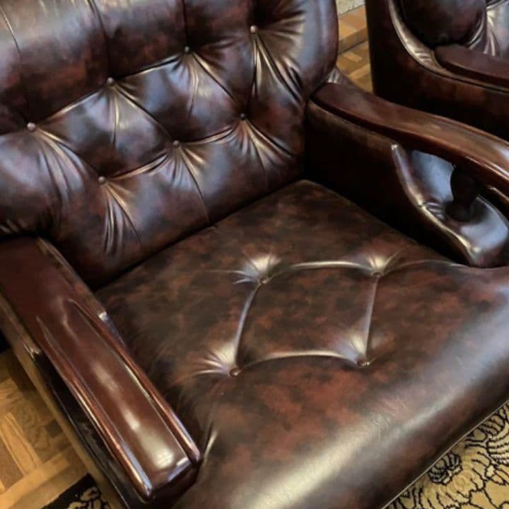 ☆1人がけソファ1個　青栁の椅子　大分県　こげ茶　茶　昭和レトロ