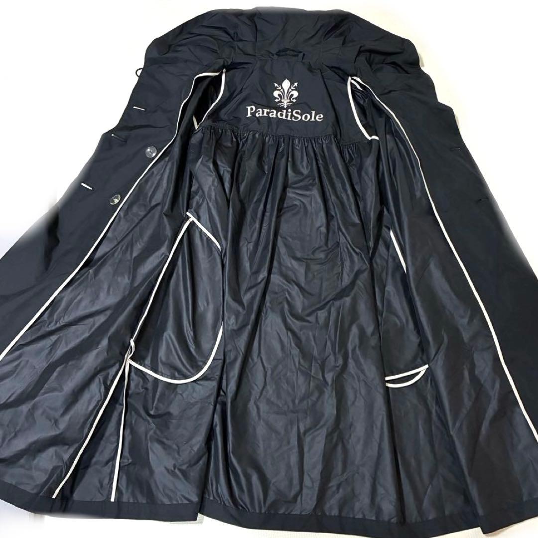 ParadiSole ブラック 撥水 ロングコート パラディソーレ レインコート