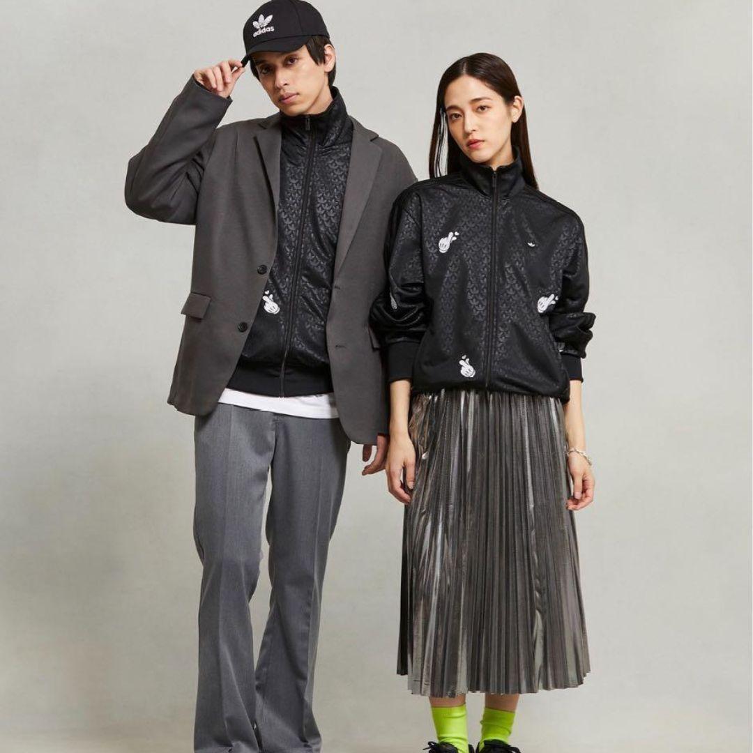 adidas ミッキー ファイヤーバード モノグラム 刺繍トラックトップ 上下