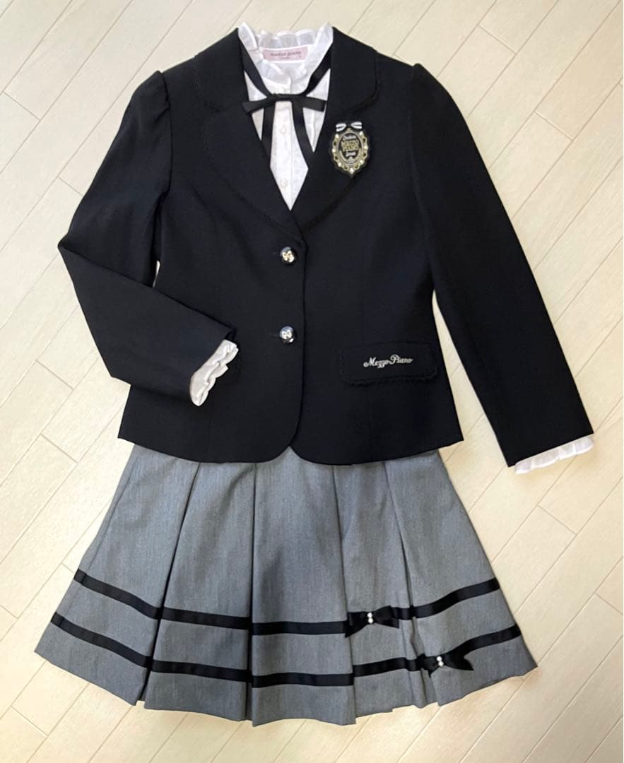 メゾピアノ M/150 卒服 フォーマル 後ろリボンジャケットスーツ セット